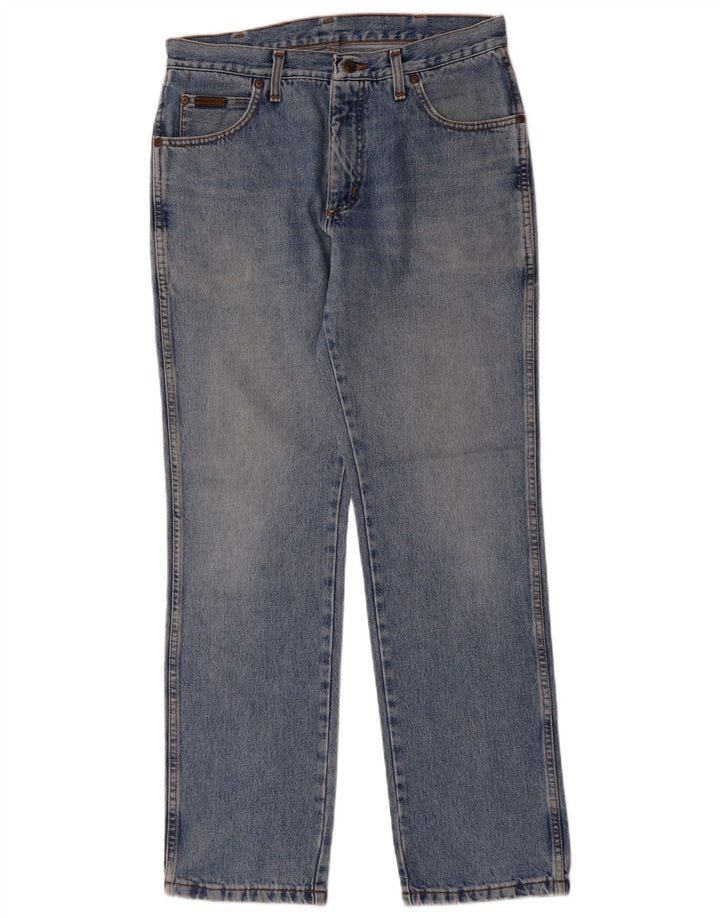 WRANGLER Herre Texas Straight Jeans W33 L32 Blå Bomuld