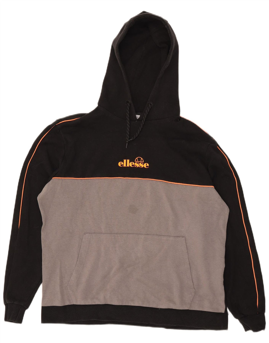 Ellesse Herre hættetrøje Jumper Medium Sort Colourblock Bomuld