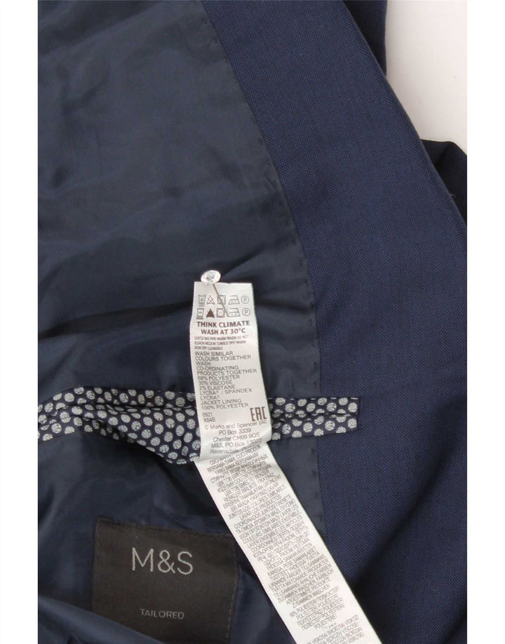 Marks & Spencer Herre skræddersyet 2-knaps blazerjakke UK 42 Large Navy Blue
