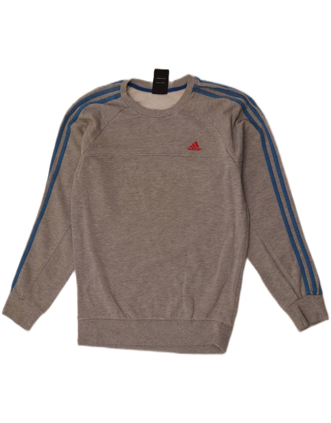 Adidas Sweatshirt-trøje til mænd, lille grå flækket bomuld