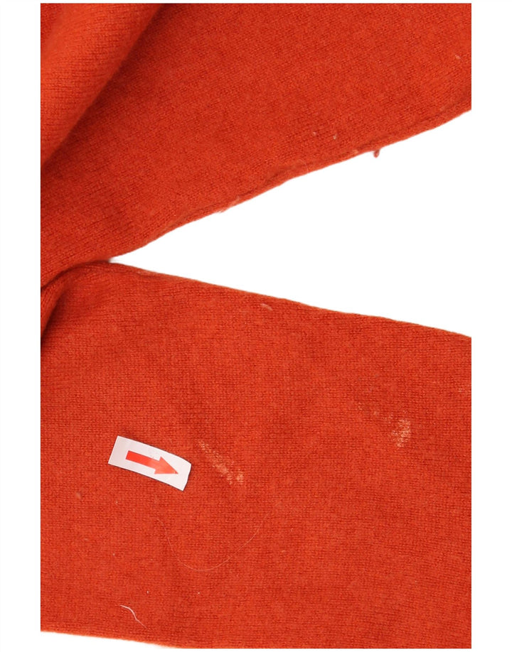 Hobbs Womens Crop Turtle Neck Sweater UK 16 Large Orange Wool