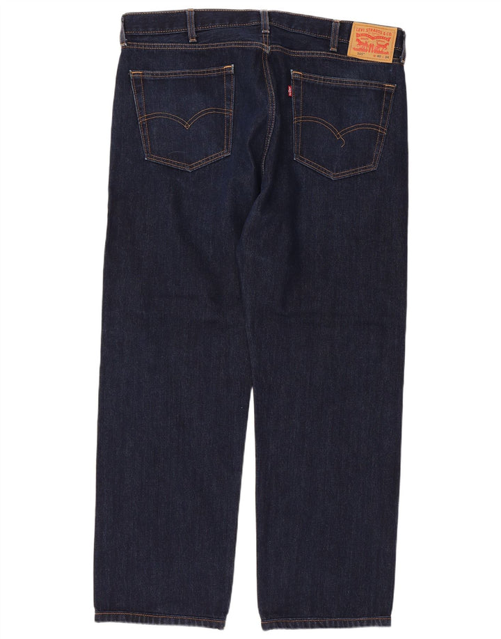 Levi's Herre 505 Straight Jeans W40 L29 Marineblå Bomuld