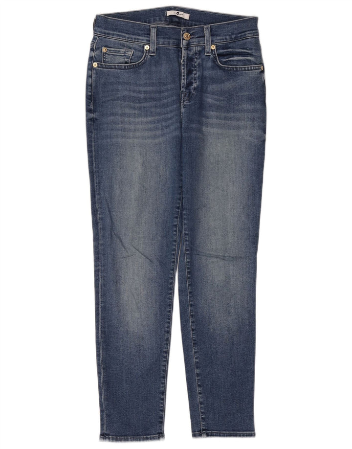 7 For All Mankind Kvinder Slim Jeans W32 L27 Blå Bomuld