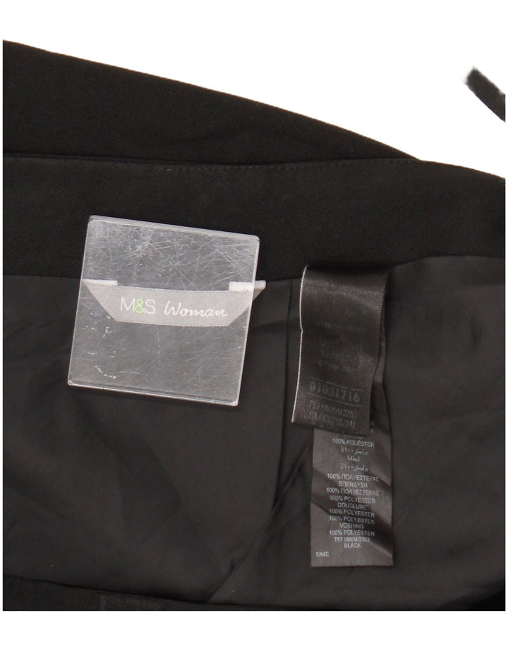 Marks & Spencer Pencil Nederdel til kvinder UK 18 XL W34 Sort Polyester