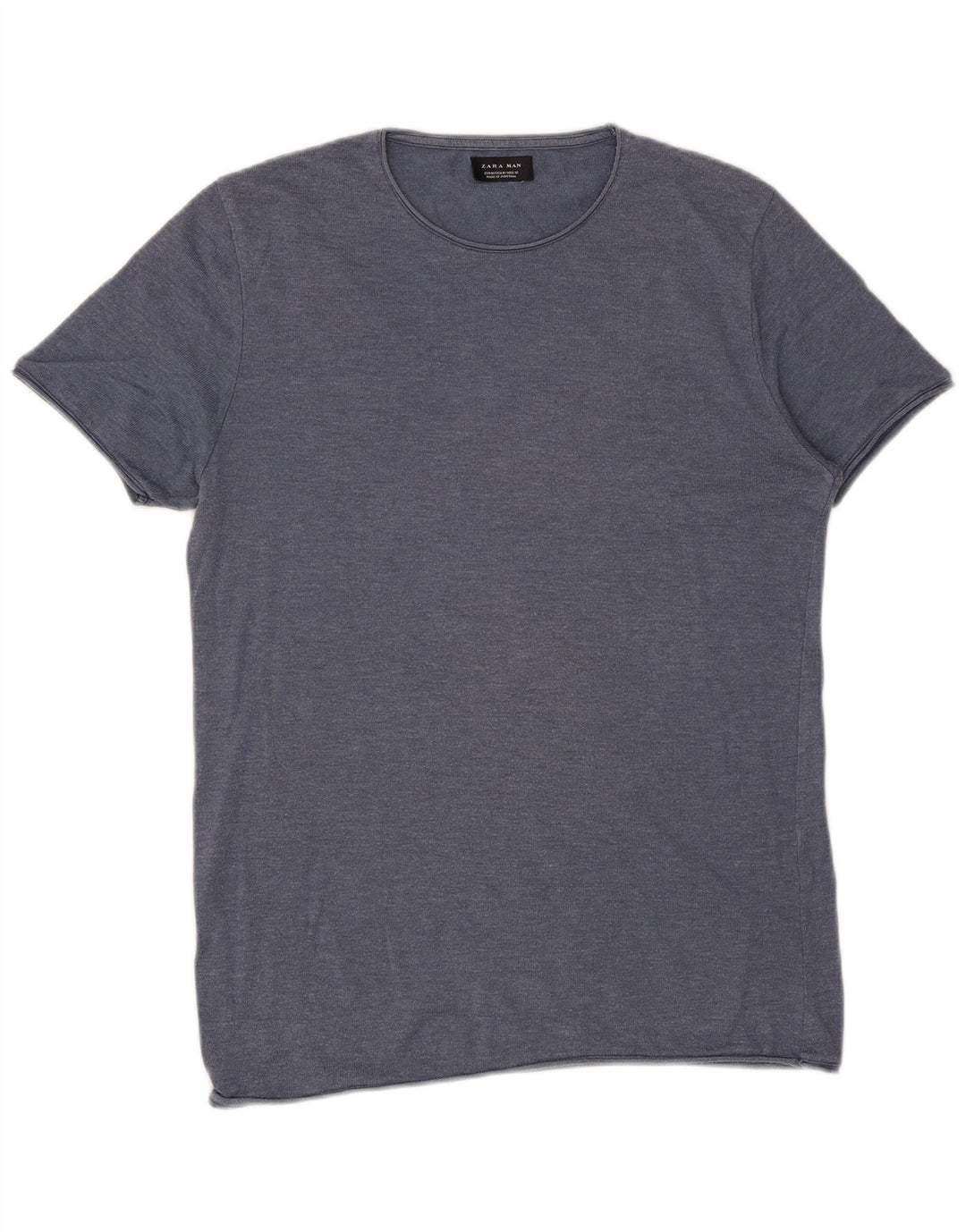 Zara Herre T-Shirt Top Medium Navy Blue
