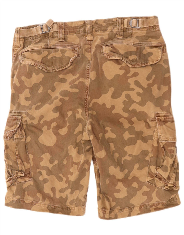 SUPERDRY Herre Cargo Shorts W32 Medium Brun Camouflage Bomuld