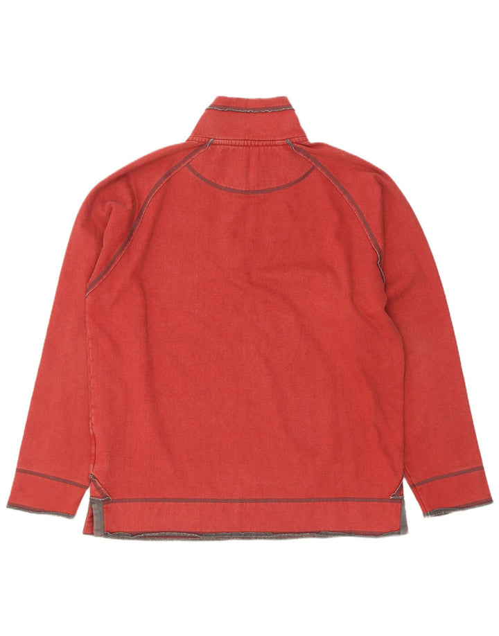 Fat Face Herre Zip Hals Sweatshirt Trøje Medium Bordeaux Bomuld