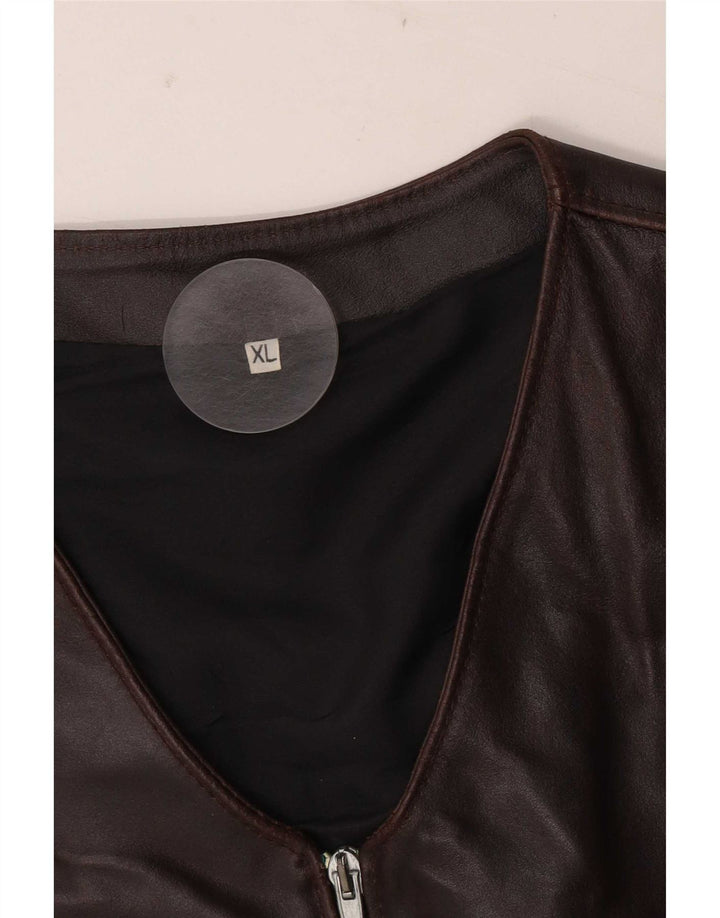 Vintage herrevest XL brun
