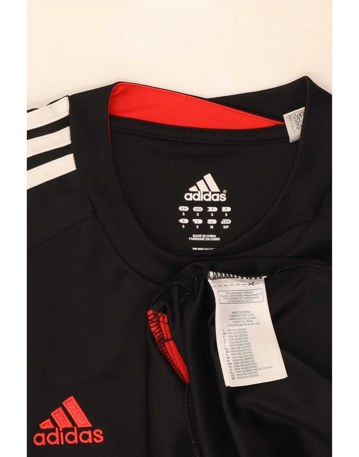 Adidas Herre Climacool T-Shirt Top Lille Sort Colourblock Polyester
