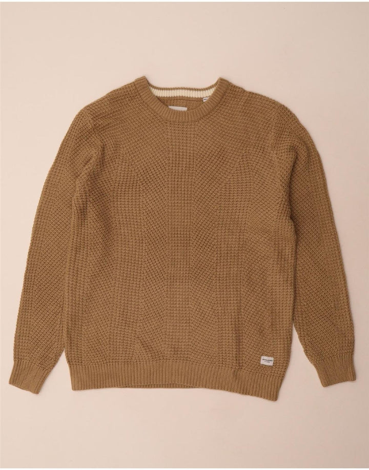 JACK & JONES Herre Crew Neck Jumper Sweater 2XL Brun Akryl