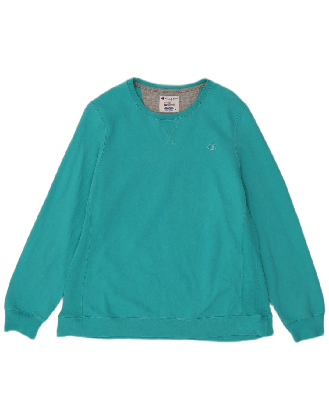 Champion Dame Sweatshirt Jumper UK 20 2XL turkis bomuld