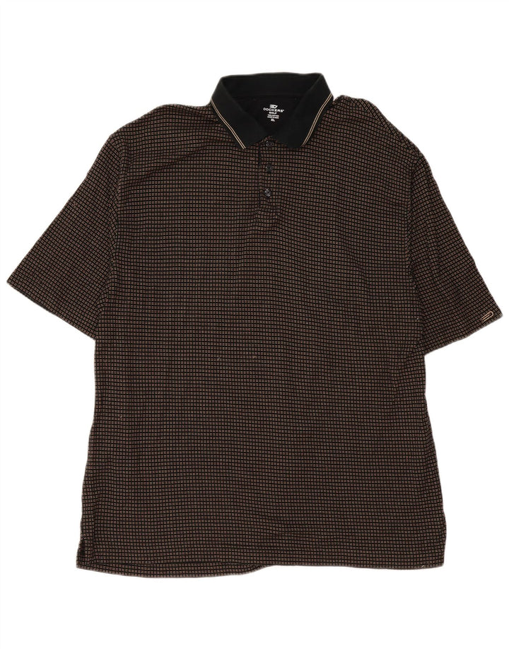 Dockers Herre Golf Polo Shirt XL Sort Ternet Bomuld