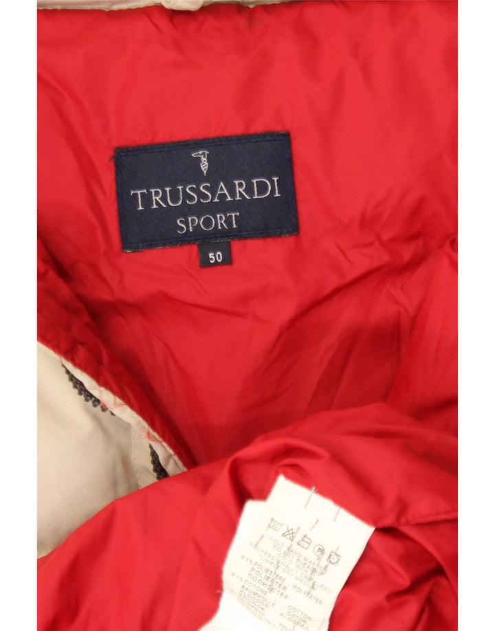 Trussardi Herre Polstret Jakke IT 50 Stor Beige Polyester