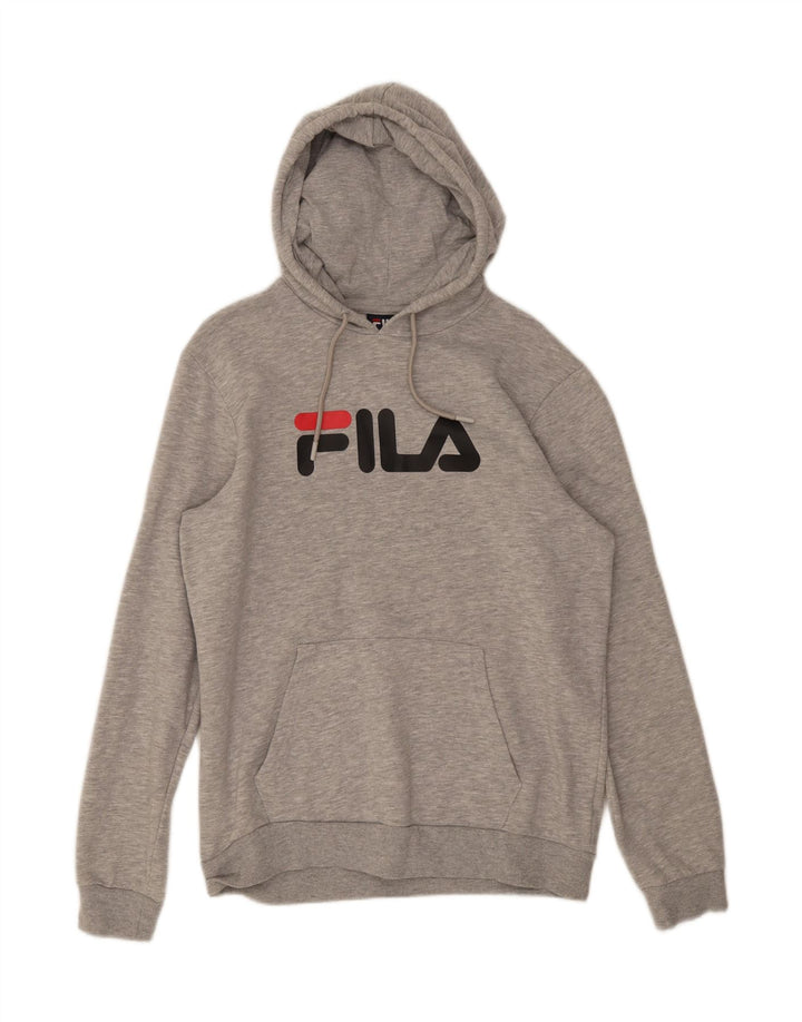 Fila Grafisk hættetrøje til mænd mellemgrå bomuld