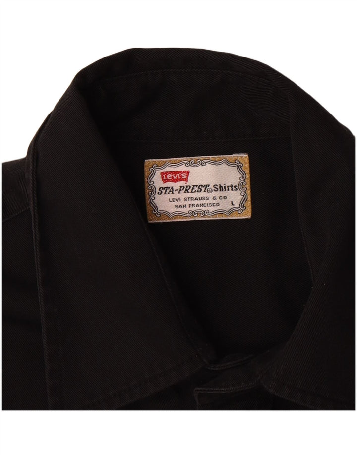 Levi's herreskjorte stor sort bomuld
