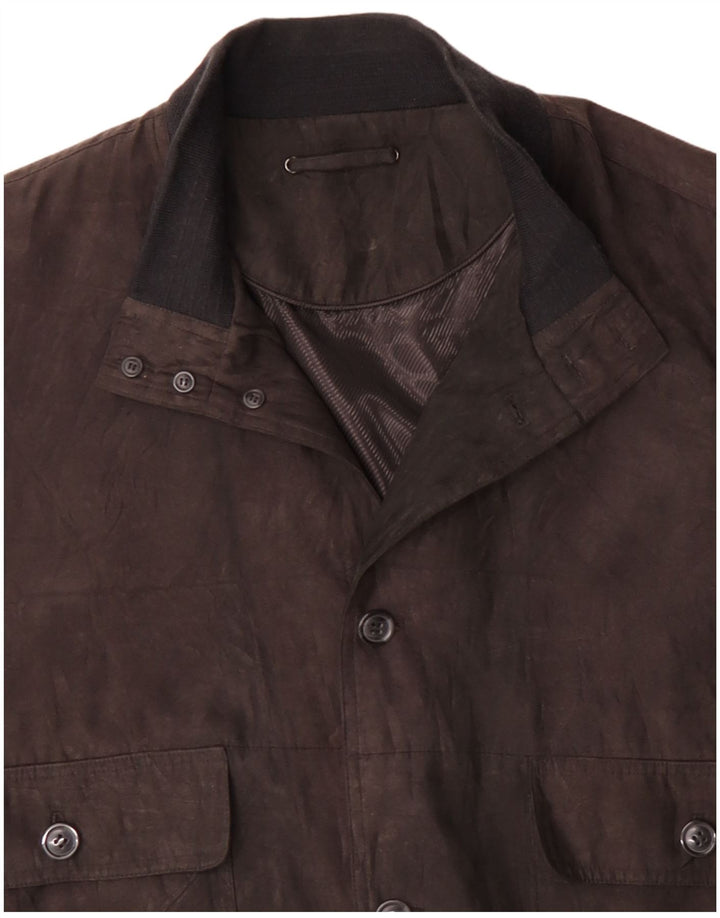 Vintage Bomber Jacket UK 40 Stor Grå Polyester