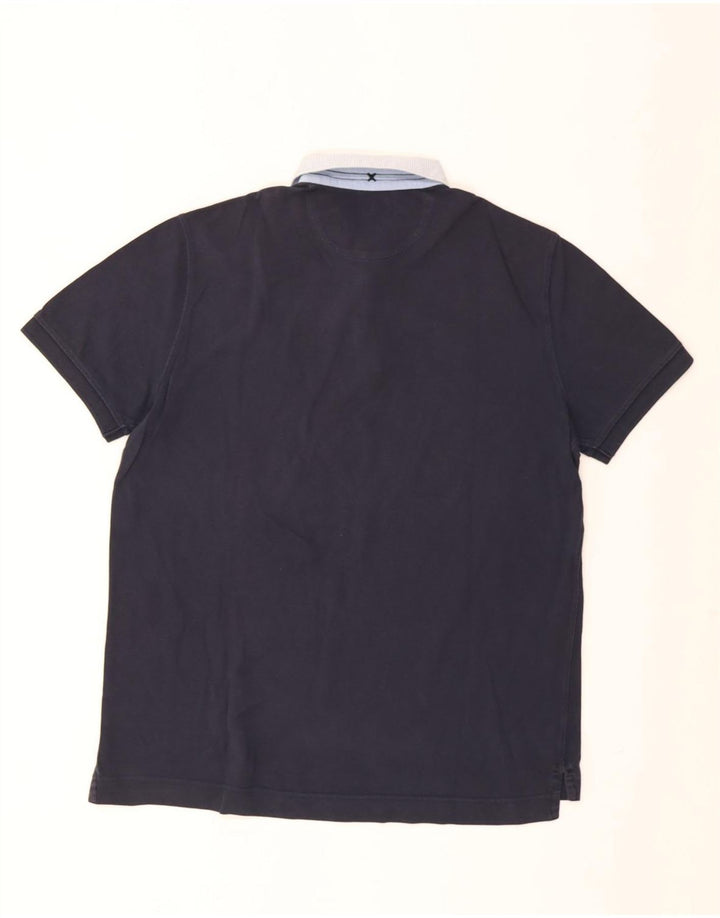 Massimo Dutti Herre Polo Shirt Large Navy Blue