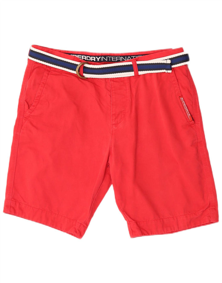 Superdry Chino Shorts til mænd XL W36 rød bomuld