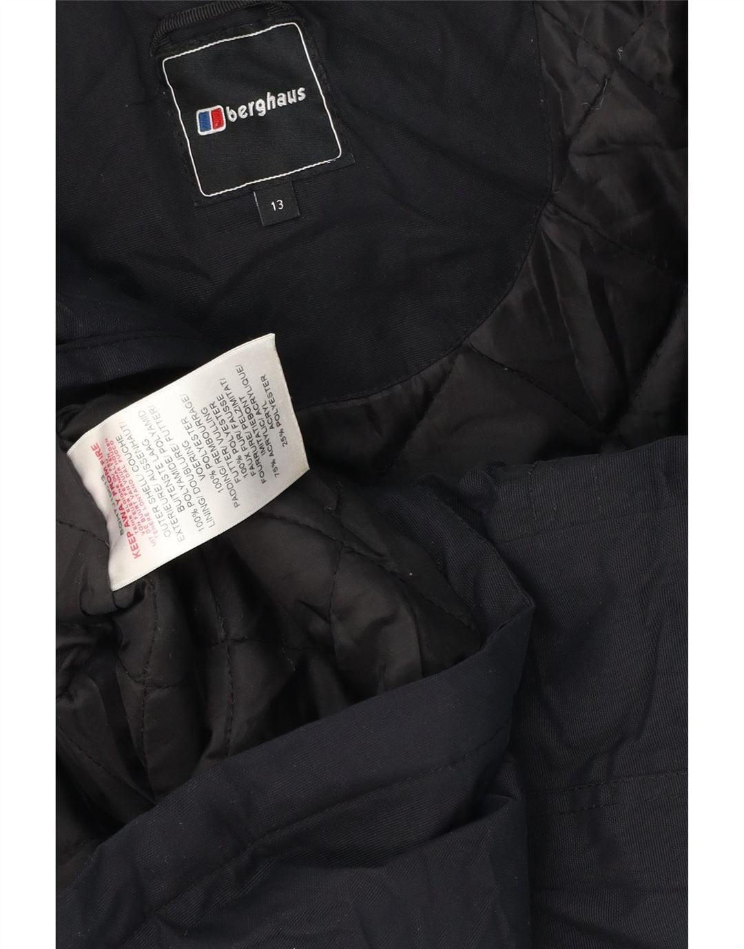 Berghaus Boys Hooded Windbreaker Coat 12-13 År Sort Polyester