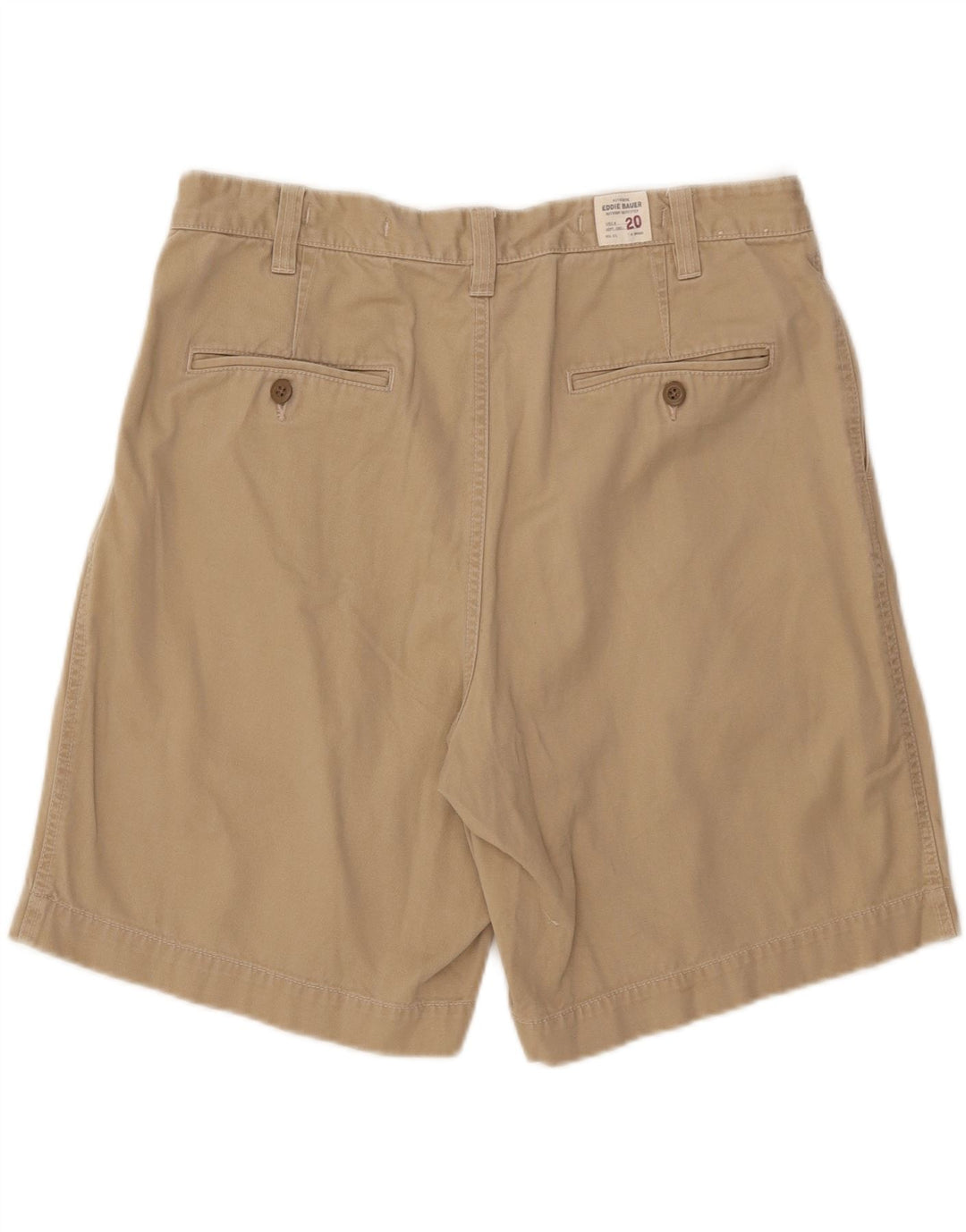 EDDIE BAUER Herre Pegged Chino Shorts W36 Stor Beige Bomuld