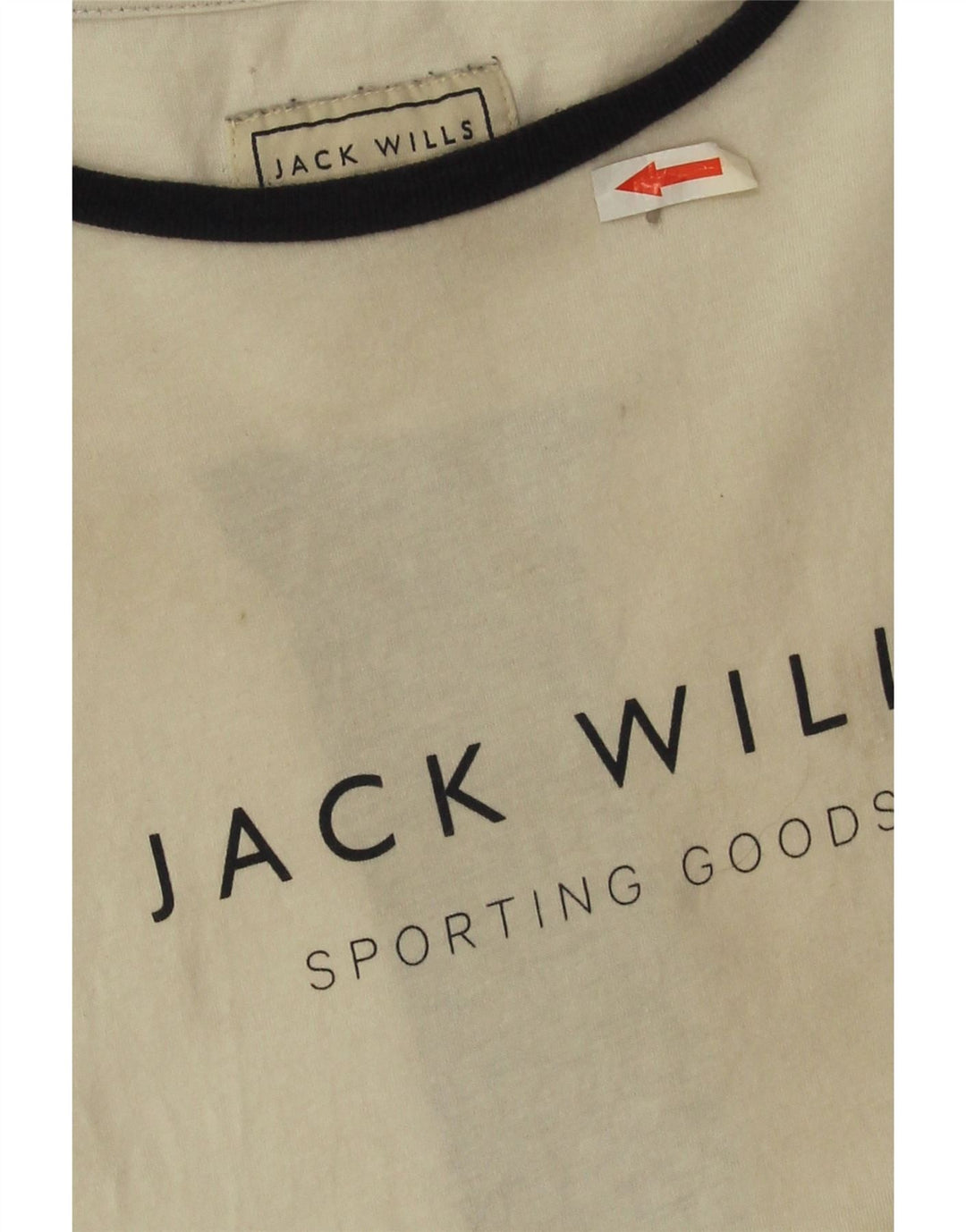Jack Wills Herre grafisk T-shirt Top Medium White Colourblock Bomuld