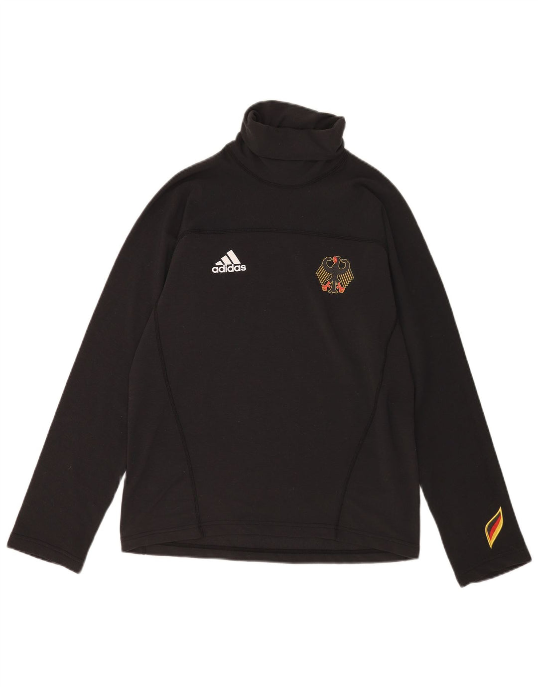 Adidas Herre Grafisk Top Langærmet UK 34/36 Small Black Polyester