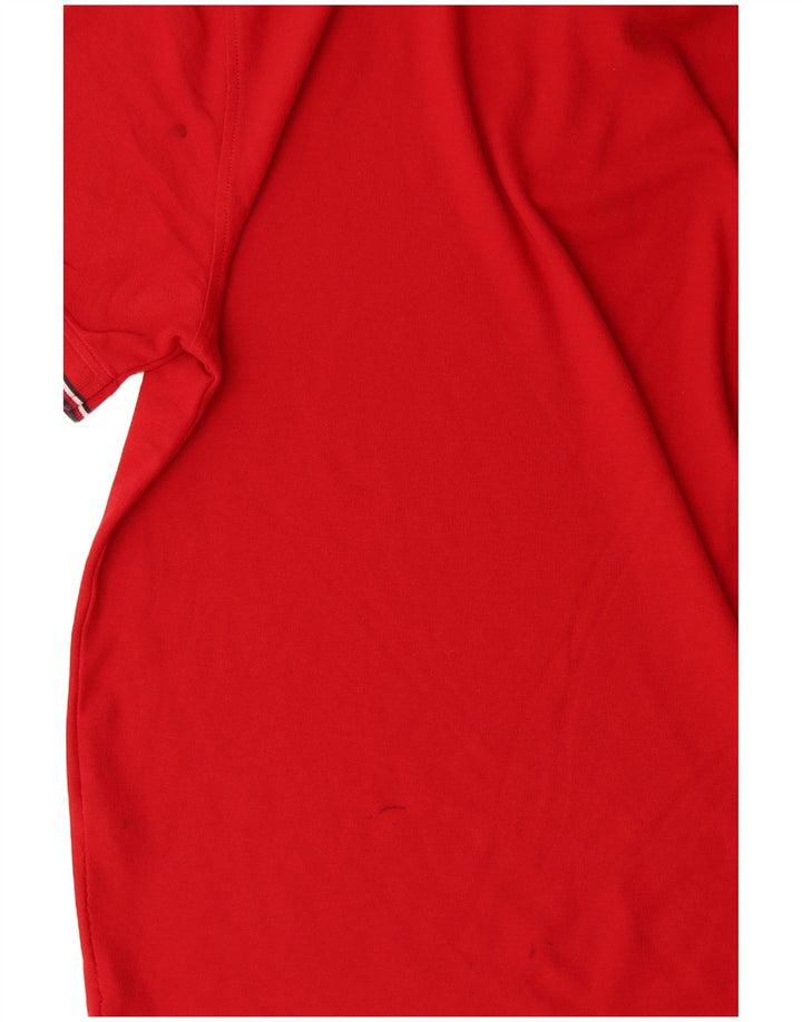 TOMMY HILFIGER Mens Polo Shirt 2XL Red Cotton