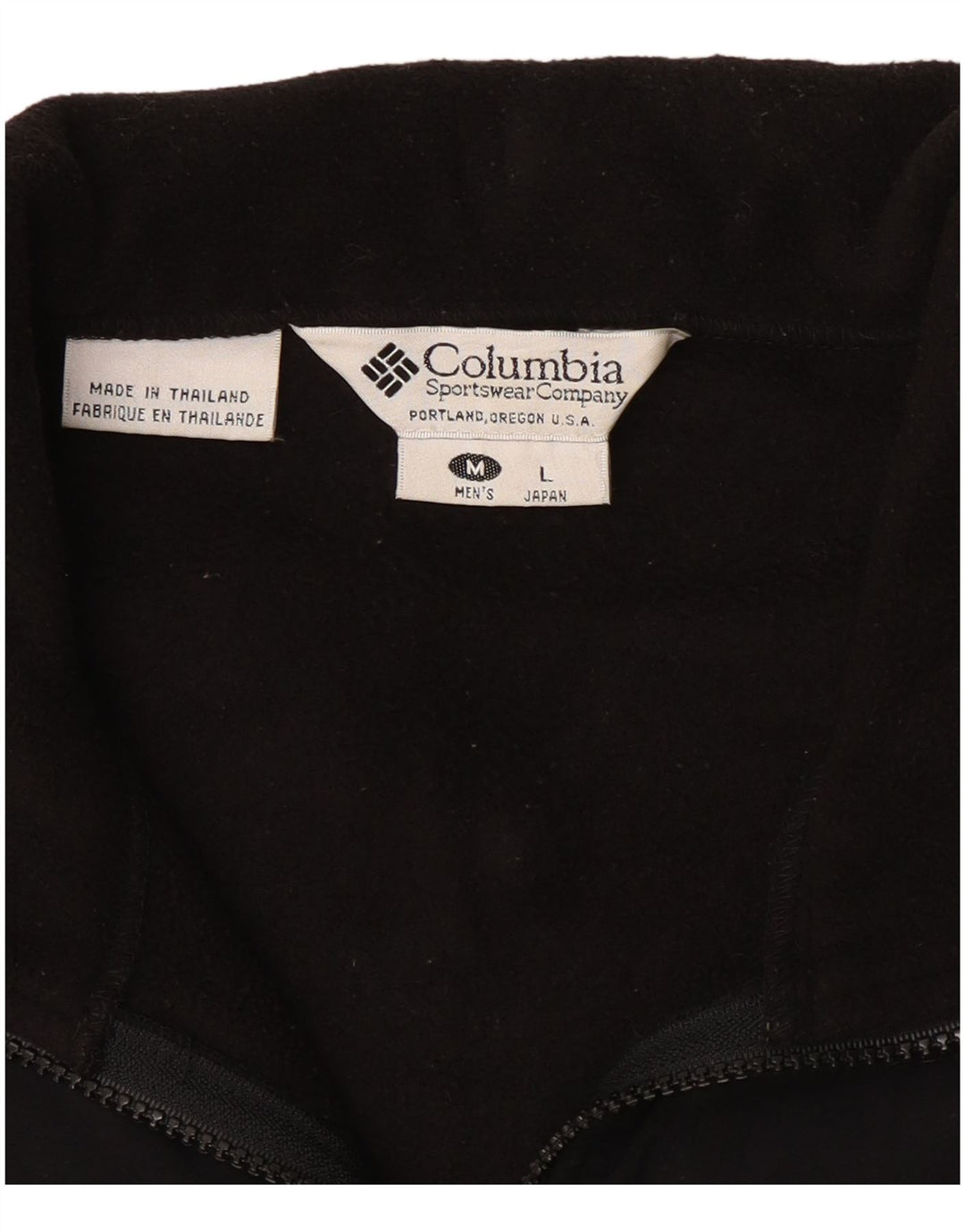 COLUMBIA Titanium Fleecejakke til mænd UK 38 Medium Sort Colourblock