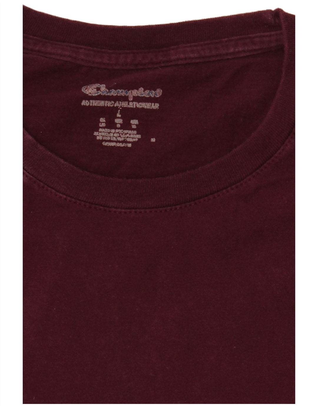 Champion Herre T-Shirt Top Large Burgundy