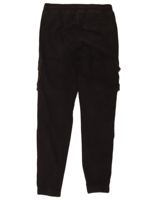 Hollister Herre Crop Joggers Cargo Bukser XS W30 L26 Sort Bomuld