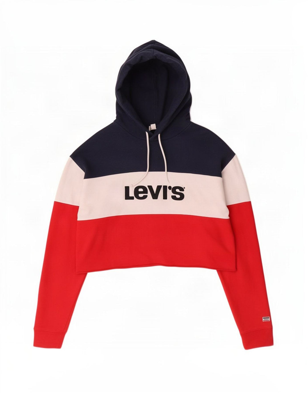 Levi's Dame Oversized Crop Hoodie Jumper UK 14 Medium Flerfarvet