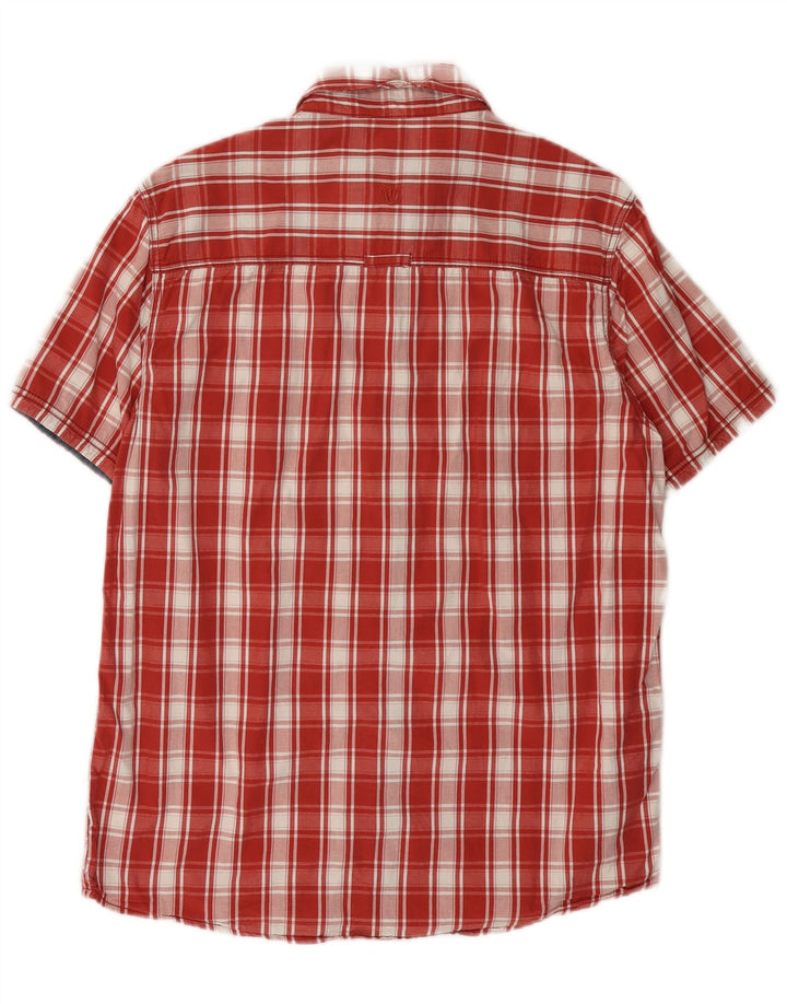 FAT FACE Herre Classic Fit kortærmet flannelskjorte Medium rød ternet