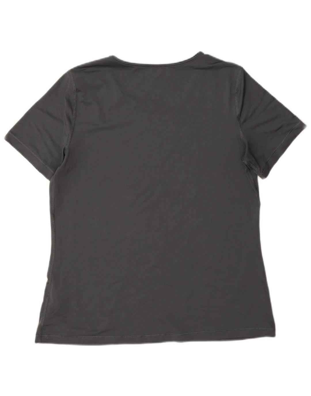 Nike Dame Dri Fit T-Shirt Top UK 16 Stor Grå Polyester