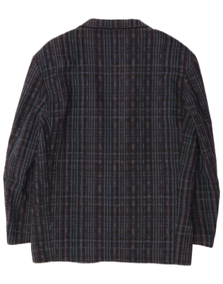 GIERRE Herre 1-knap blazerjakke UK 38 Medium Marineblå Geometrisk