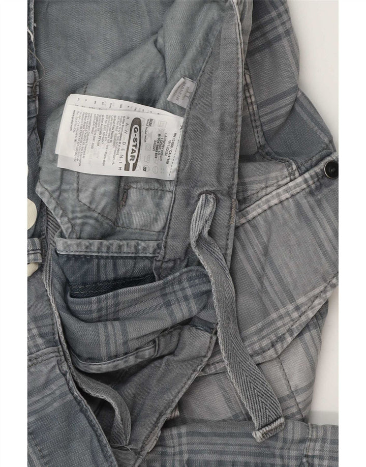 G-Star Herre Cargo Shorts W32 Medium Grey Plaid Bomuld
