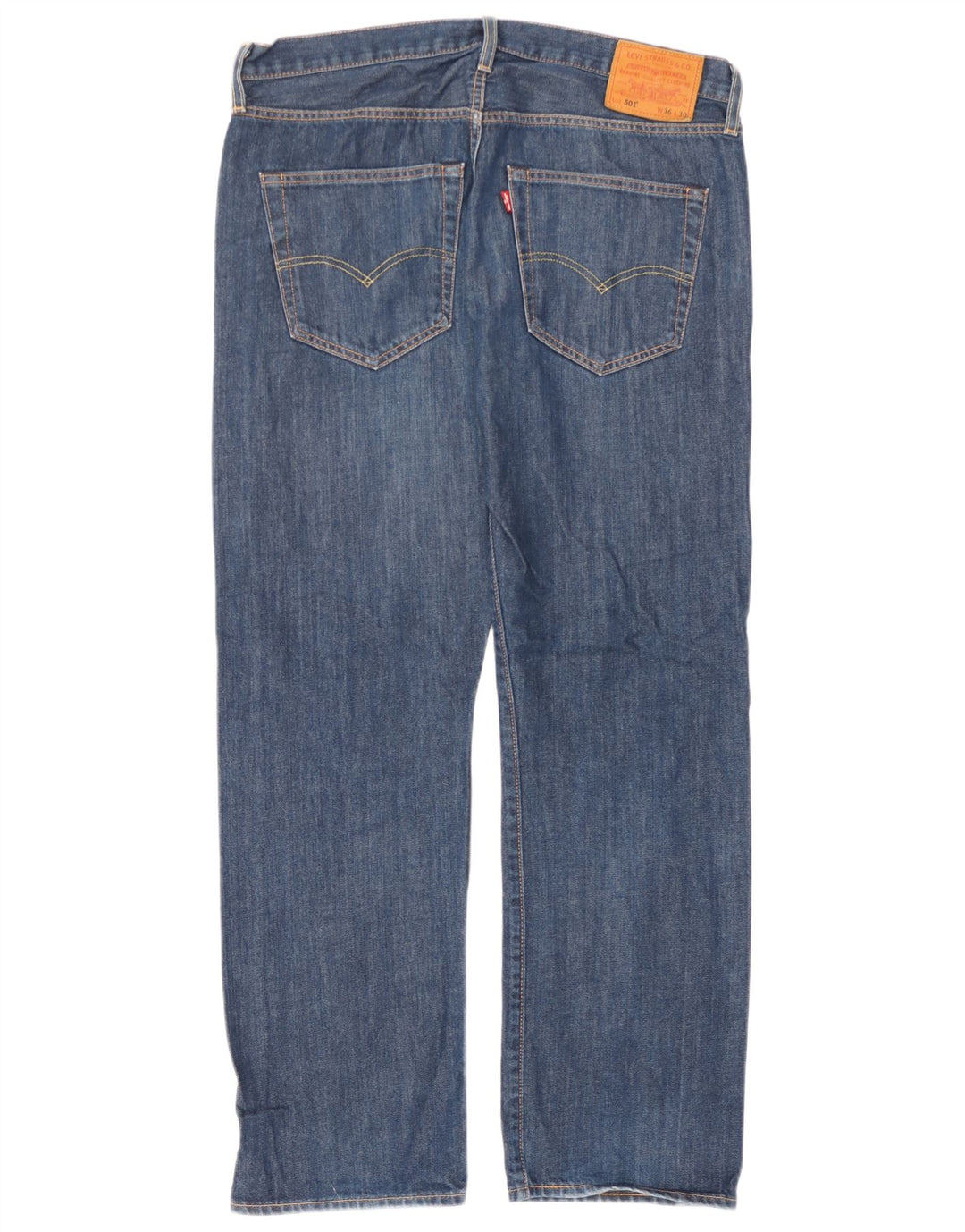Levi's Herre 501 lige jeans W36 L30 blå bomuld