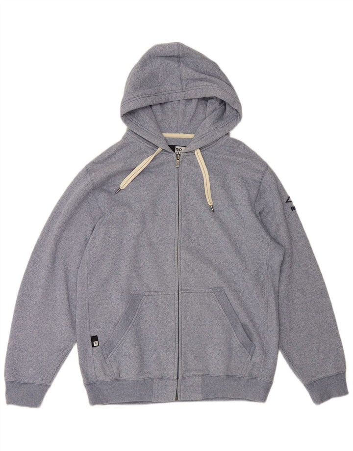 Rip Curl Herre hættetrøje med lynlås Stor blå bomuld