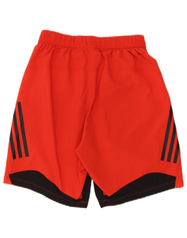Adidas Herre Climalite Sportshorts Small Red Colourblock Polyester