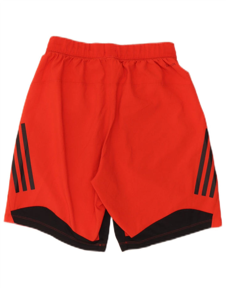 Adidas Herre Climalite Sportshorts Small Red Colourblock Polyester