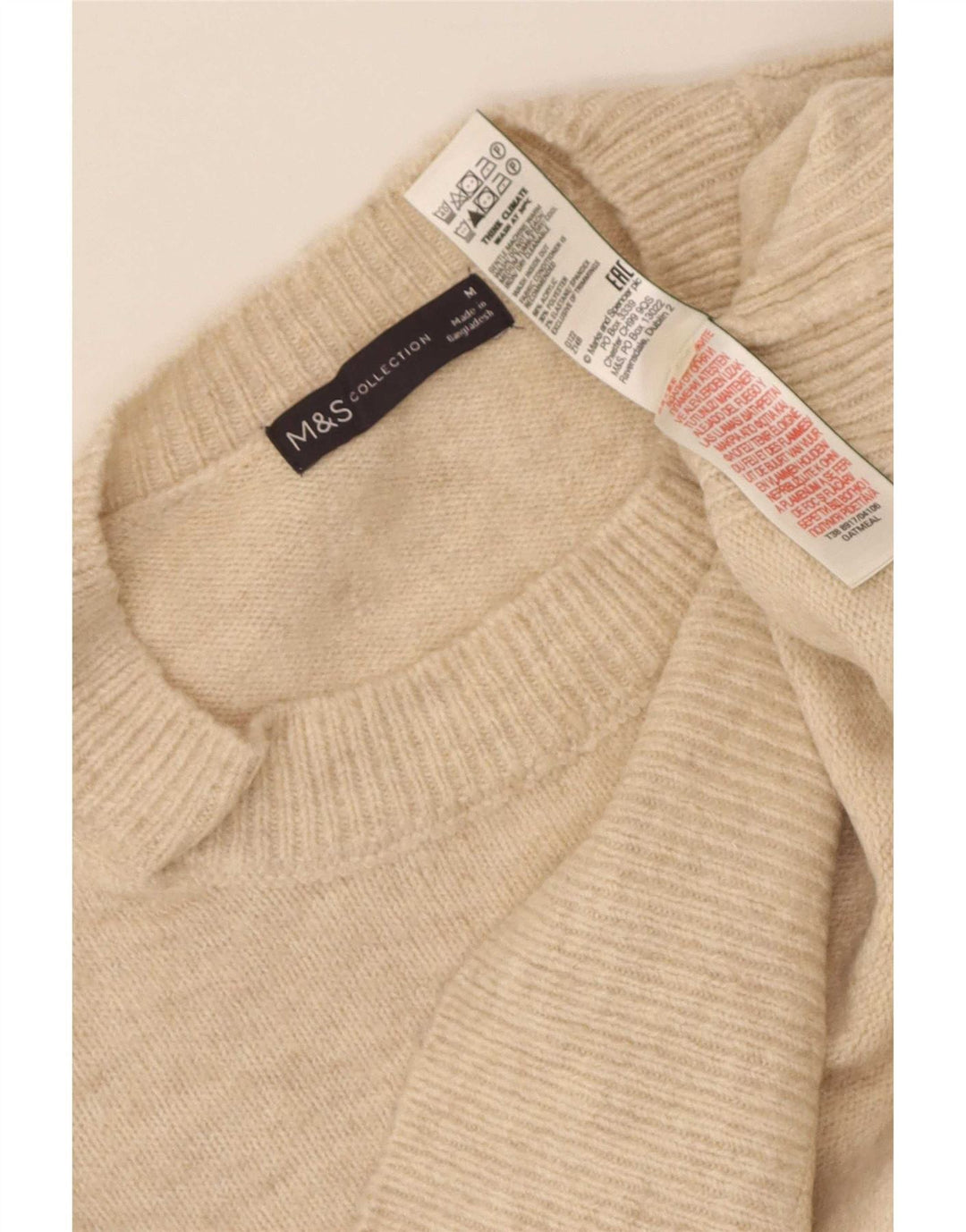 Marks & Spencer Damevest Tank Top UK 14 Medium Beige Akryl