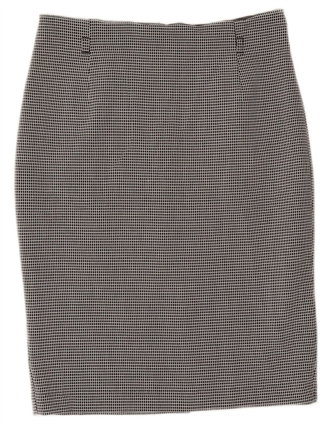 Marks & Spencer Pencil Nederdel til kvinder UK 12 Medium W30 sort ternet polyester