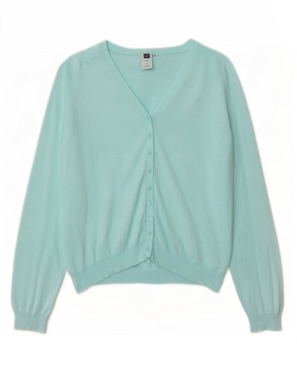 Gap Womens Cardigan Sweater UK 10 Small Turquoise Cotton
