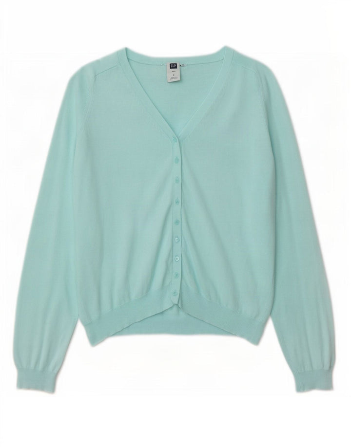 Gap Dame Cardigan Sweater UK 10 Lille turkis bomuld