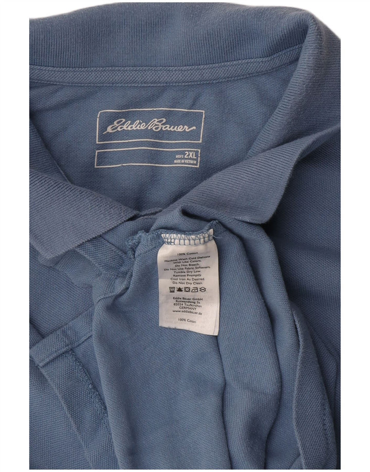 Eddie Bauer herre poloshirt 2XL blå bomuld