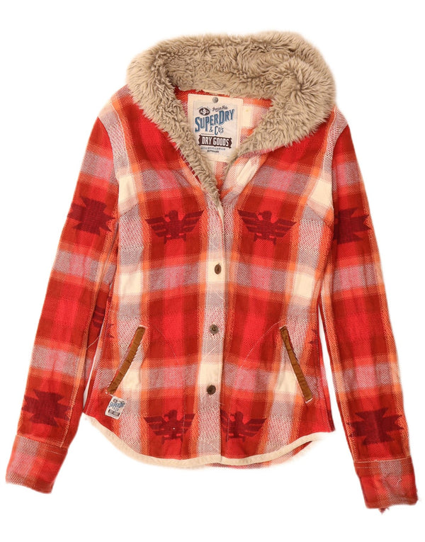 Superdry Graphic Lumberjack Flanell Shirt UK 10 Small Red Plaid