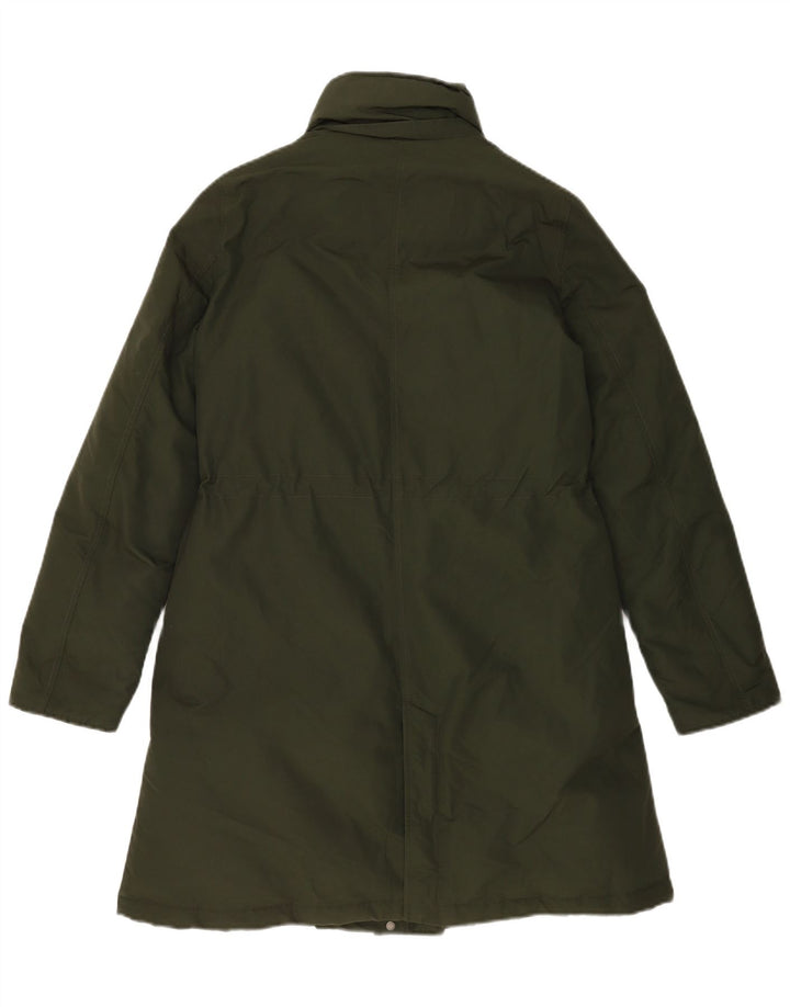 Woolrich Dame Oversized Polstret Jakke UK 10 Small Khaki Cotton