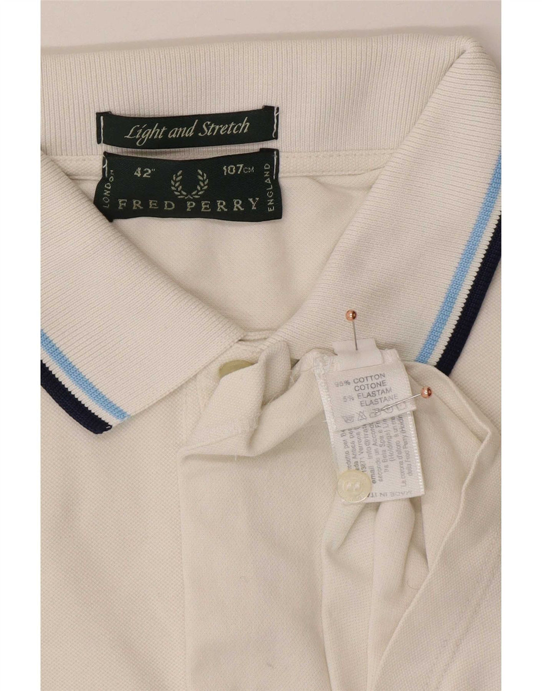 Fred Perry Herre poloshirt Medium hvid bomuld
