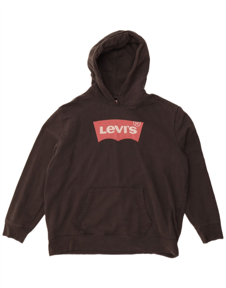 Levi's Herre Standard Graphic Hoodie Jumper XL Sort Bomuld