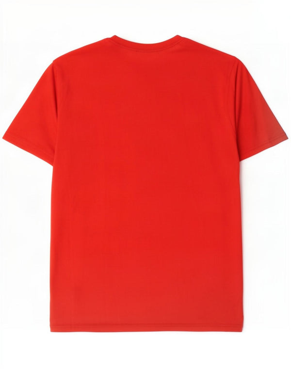 Nike Herre Dri Fit Grafisk T-Shirt Top Medium Rød Polyester