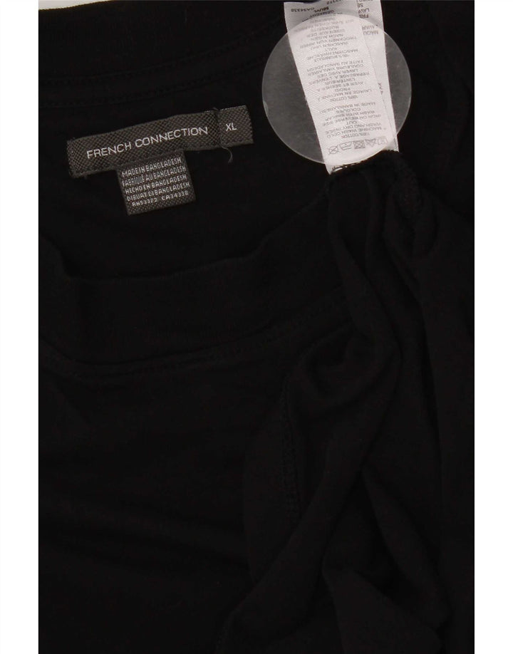 French Connection Herre T-Shirt Top XL Sort Bomuld